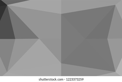 Light Silver, Gray vector shining hexagonal pattern. Creative geometric illustration in Origami style with gradient. The best triangular design for your business.