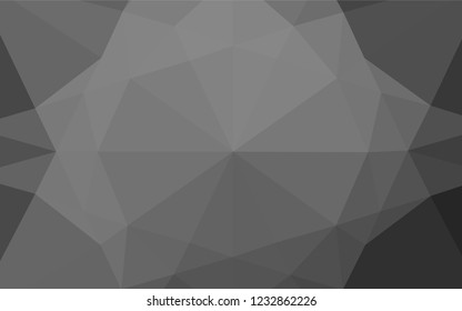 Light Silver, Gray vector shining hexagonal template. Glitter abstract illustration with an elegant design. The best triangular design for your business.