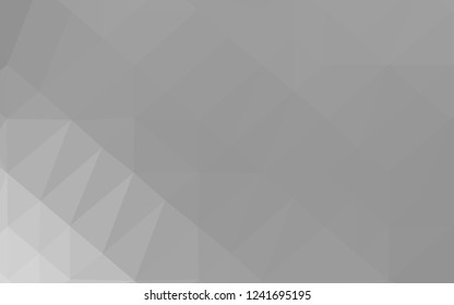 Light Silver, Gray vector shining triangular pattern. A sample with polygonal shapes. Polygonal design for your web site.
