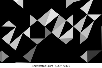 Light Silver, Gray vector shining triangular template. An elegant bright illustration with gradient. Brand new style for your business design.