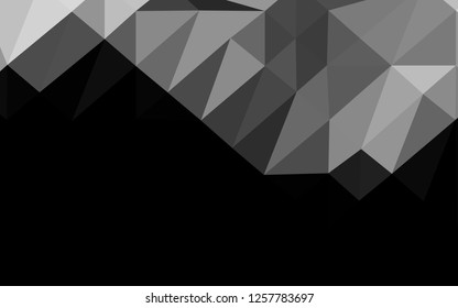 Light Silver, Gray vector shining triangular pattern. Colorful illustration in abstract style with gradient. Template for your brand book.