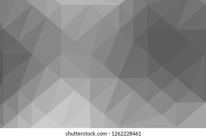 Light Silver, Gray vector shining triangular pattern. Colorful abstract illustration with gradient. Completely new design for your business.