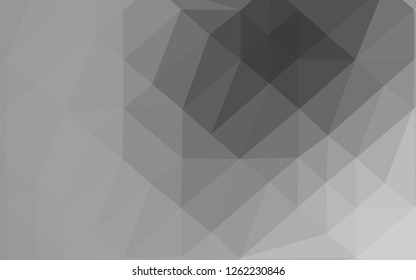 Light Silver, Gray vector shining triangular background. Shining illustration, which consist of triangles. Template for your brand book.