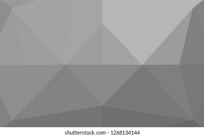 Light Silver, Gray vector shining hexagonal pattern. Modern geometrical abstract illustration with gradient. Triangular pattern for your business design.
