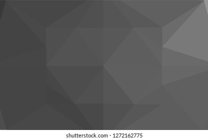 Light Silver, Gray vector shining hexagonal pattern. Triangular geometric sample with gradient.  The template can be used as a background for cell phones.