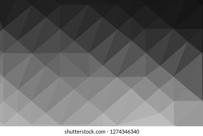 Light Silver, Gray vector shining triangular pattern. Shining illustration, which consist of triangles. The best triangular design for your business.