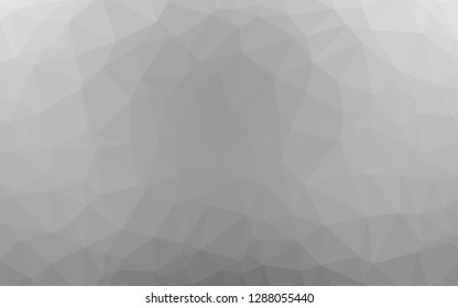 Light Silver, Gray vector shining triangular template. Colorful illustration in Origami style with gradient.  Completely new design for your business.
