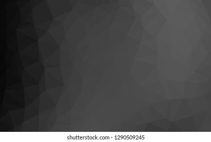 Light Silver, Gray vector shining triangular template. Colorful illustration in Origami style with gradient.  The best triangular design for your business.