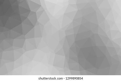 Light Silver, Gray vector shining triangular pattern. A vague abstract illustration with gradient. Textured pattern for background.