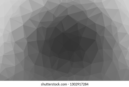 Light Silver, Gray vector shining triangular background. Colorful illustration in Origami style with gradient.  Polygonal design for your web site.