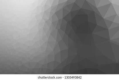Light Silver, Gray vector shining triangular background. Triangular geometric sample with gradient.  The best triangular design for your business.