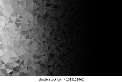 Light Silver, Gray vector shining triangular pattern. Colorful illustration in Origami style with gradient.  Brand new style for your business design.