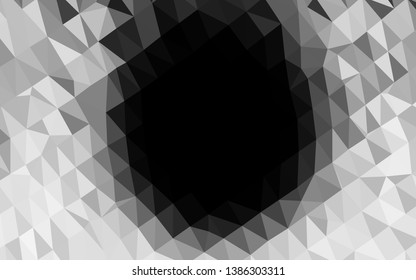 Light Silver, Gray vector shining triangular template. A vague abstract illustration with gradient. Template for a cell phone background.