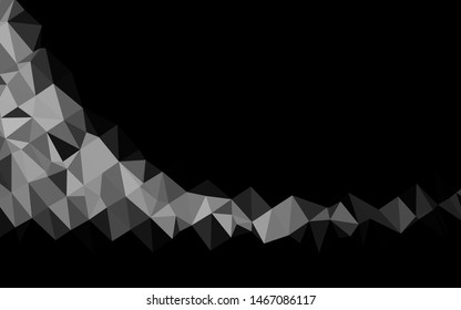 Light Silver, Gray vector shining triangular template. A vague abstract illustration with gradient. Textured pattern for background.