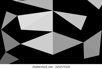 Light Silver, Gray vector shining triangular pattern. Colorful illustration in abstract style with gradient. New texture for your design.