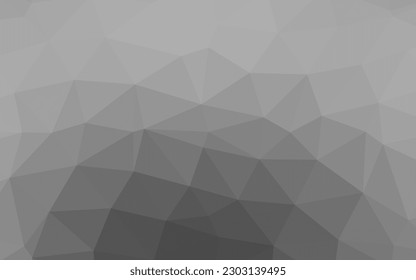 Light Silver, Gray vector shining triangular pattern. Creative illustration in halftone style with gradient. Completely new design for your business.