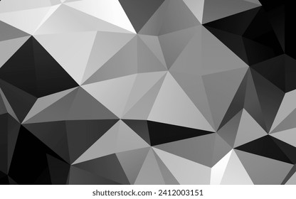 Light Silver, Gray vector shining triangular template. A vague abstract illustration with gradient. Template for a cell phone background.