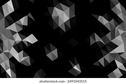 Light Silver, Gray vector shining triangular background. Shining illustration, which consist of triangles. Polygonal design for your web site.