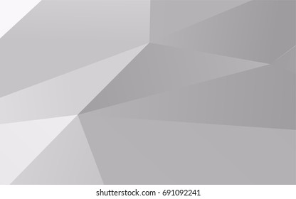 Light Silver, Gray vector shining triangular template. Geometric illustration in Origami style with gradient.  The textured pattern can be used for background.