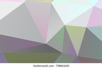 Light Silver, Gray vector shining triangular background. Creative illustration in halftone style with gradient. A completely new template for your business design.