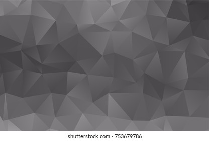 Light Silver, Gray vector shining triangular pattern. Geometric illustration in Origami style with gradient.  Triangular pattern for your business design.