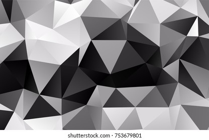 Light Silver, Gray vector shining triangular background. Colorful illustration in abstract style with gradient. A completely new template for your business design.