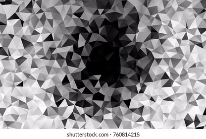 Light Silver, Gray vector shining triangular pattern. Colorful abstract illustration with gradient. The polygonal design can be used for your web site.