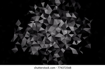 Light Silver, Gray vector shining triangular template. Brand-new colored illustration in blurry style with gradient. The template can be used as a background for cell phones.