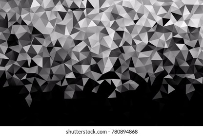 Light Silver, Gray vector shining triangular pattern. Creative geometric illustration in Origami style with gradient. The completely new template can be used for your brand book.
