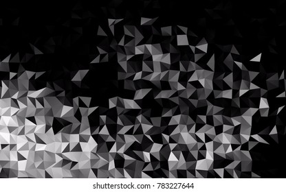 Light Silver, Gray vector shining triangular pattern. A sample with polygonal shapes. The best triangular design for your business.