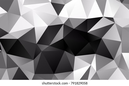 Light Silver, Gray vector shining triangular pattern. Creative illustration in halftone style with gradient. The template can be used as a background for cell phones.