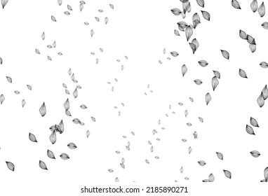 Light Silver, Gray vector sketch layout. Doodle illustration of leaves in Origami style with gradient. Brand new design for your business.