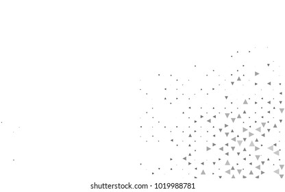 Light Silver, Gray vector of small triangles on white background. Illustration of abstract texture of triangles. Pattern design for banner, poster, cover.