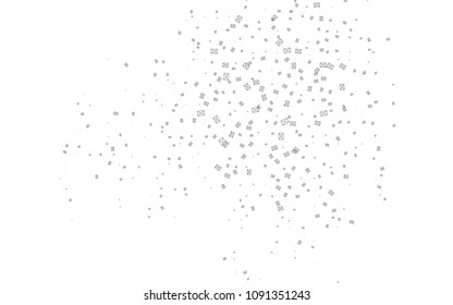 Light Silver, Gray vector of small triangles on white background. Illustration of abstract texture of triangles. Pattern design for banner, poster, cover.