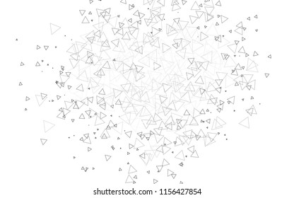 Light Silver, Gray vector of small triangles on white background. Illustration of abstract texture of triangles. Pattern design for banner, poster, cover.