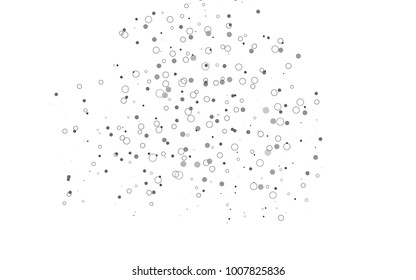 Light Silver, Gray vector  template with circles. Illustration with set of shining colorful abstract circles. The pattern can be used for aqua ad, booklets.