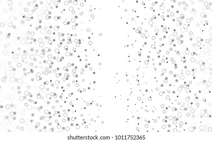 Light Silver, Gray vector  template with circles. Beautiful colored illustration with blurred circles in nature style. Pattern can be used as texture of water, rain drops.