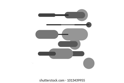 Light Silver, Gray vector template with repeated sticks. Capsules on blurred abstract background with gradient. The pattern can be used for websites.