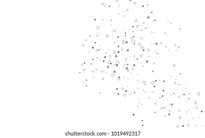 Light Silver, Gray vector  template with circles. Blurred decorative design in abstract style with bubbles. Pattern can be used as texture of water, rain drops.