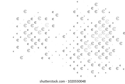 Light Silver, Gray vector template with cryptocurrency. Abstract illustration with colored financial digital symbols. Smart design for your business advert of economic, wealth.