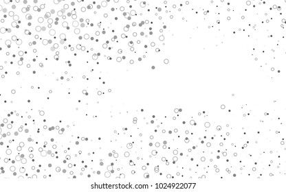 Light Silver, Gray vector  template with circles. Glitter abstract illustration with blurred drops of rain. The pattern can be used for beautiful websites.
