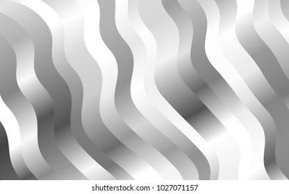 Light Silver, Gray vector template with bent lines. A completely new color illustration in marble style. The template for cell phone backgrounds.