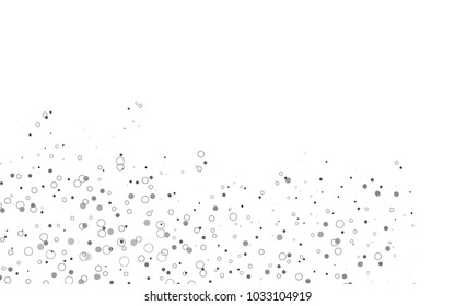 Light Silver, Gray vector  template with circles. Blurred decorative design in abstract style with bubbles. Pattern can be used as texture of water, rain drops.