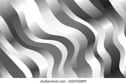 Light Silver, Gray vector template with bent lines. A completely new color illustration in marble style. Brand-new design for your ads, poster, banner.