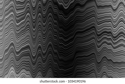 Light Silver, Gray vector template with bent ribbons. Colorful abstract illustration with gradient lines. The best blurred design for your business.