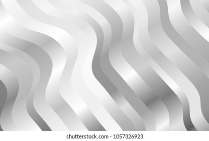 Light Silver, Gray vector template with abstract lines. A completely new color illustration in marble style. Pattern for your business design.