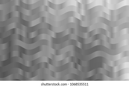 Light Silver, Gray vector template with bent lines. Shining crooked illustration in marble style. The elegant pattern for brand book.