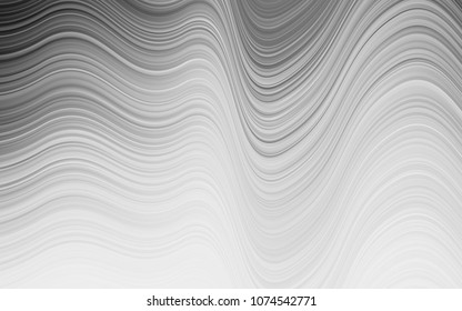 Light Silver, Gray vector template with lines, ovals. Modern gradient abstract illustration with bandy lines. The template for cell phone backgrounds.