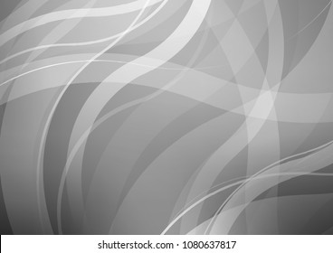 Light Silver, Gray vector template with lava shapes. Blurred geometric sample with gradient bubbles.  Textured wave pattern for backgrounds.