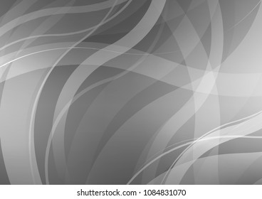 Light Silver, Gray vector template with abstract lines. Glitter abstract illustration with wry lines. The template for cell phone backgrounds.